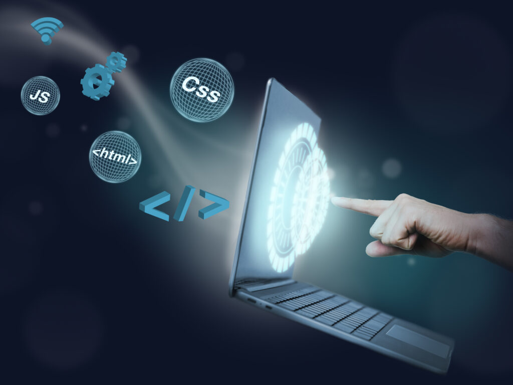 Low-code website builder interface for business websites