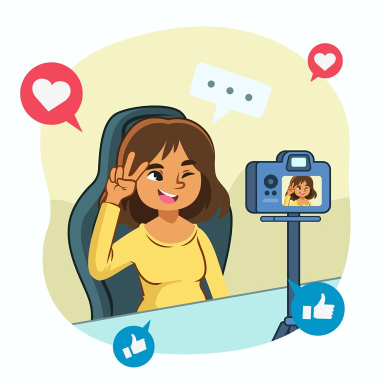 Micro-influencer sharing branded content with social media followers